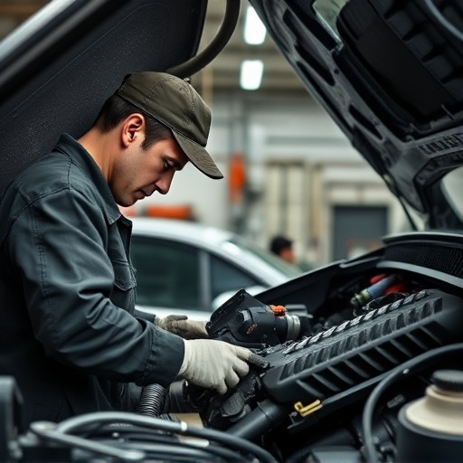 auto technician working