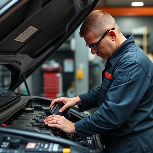 auto technician working
