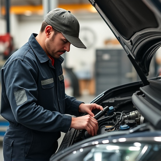auto technician working