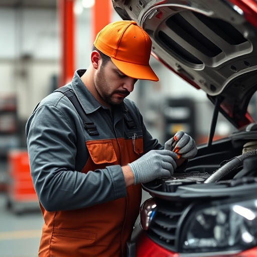 auto technician working