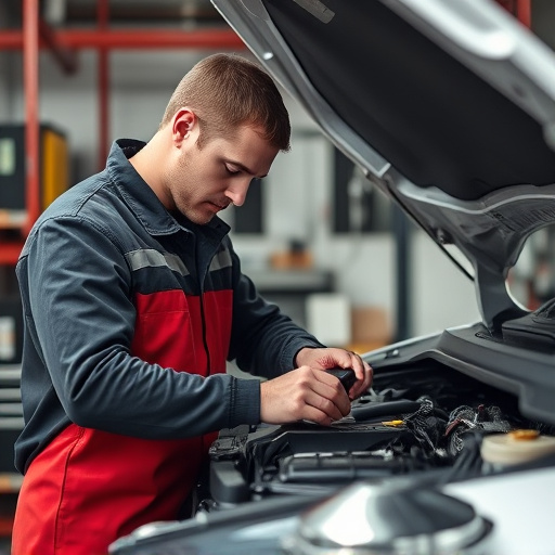 auto technician working