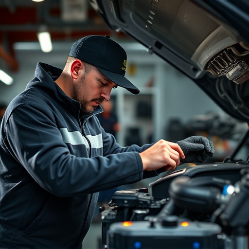 auto technician working