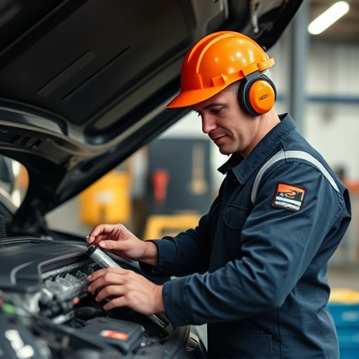 auto technician working
