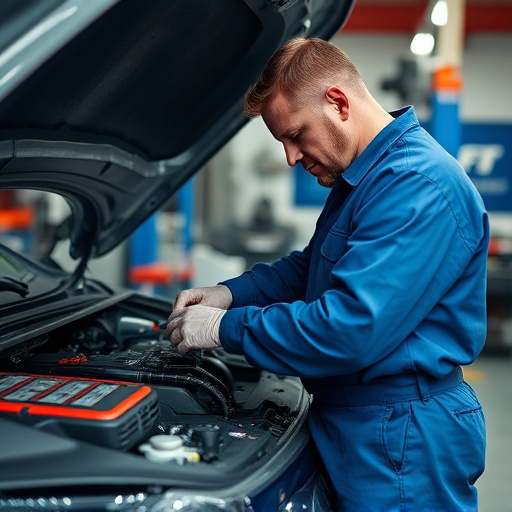 auto technician working