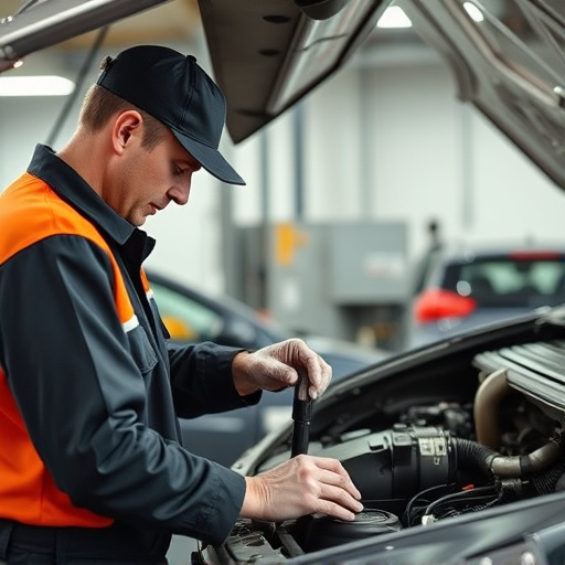 auto technician working