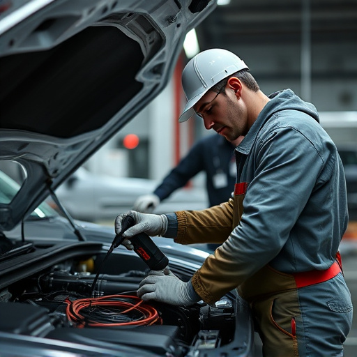 auto technician working