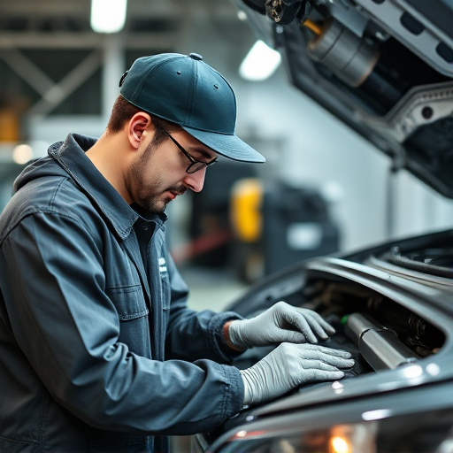 auto technician working
