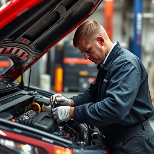 auto technician working