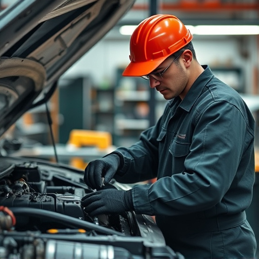 auto technician working
