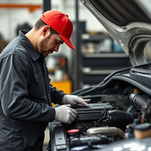 auto technician working