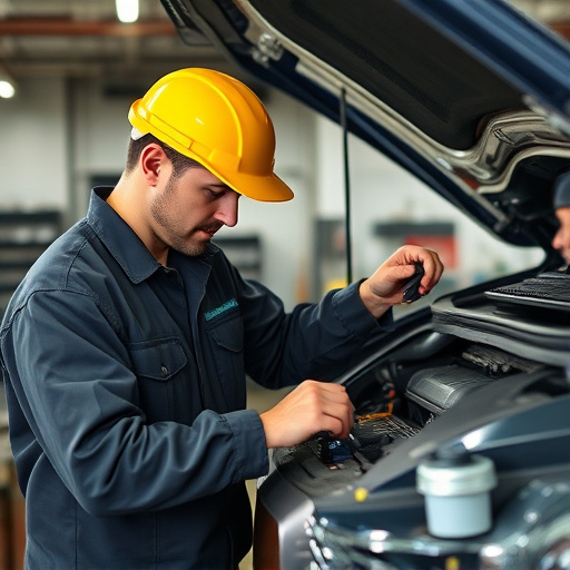 auto technician working