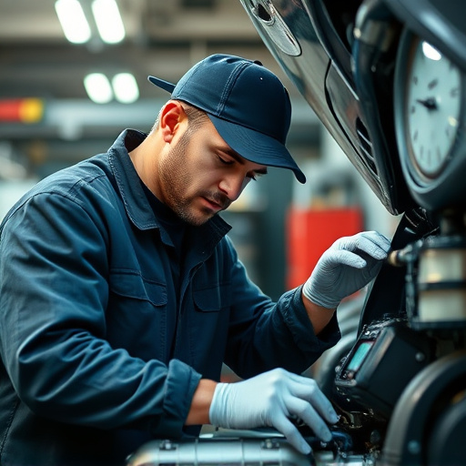 auto technician working