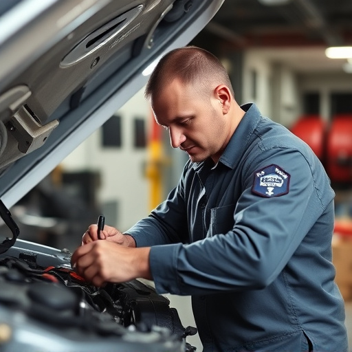auto technician working