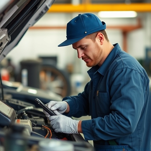 auto technician working