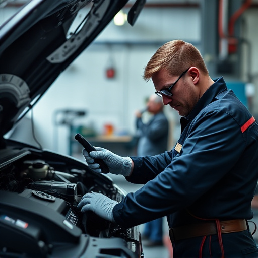 auto technician working