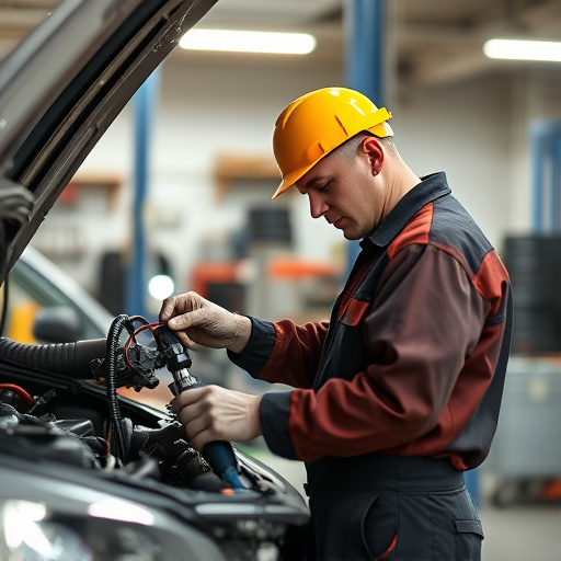 auto technician working