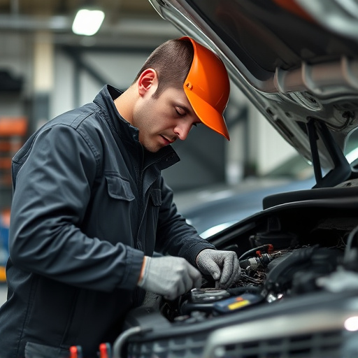 auto technician working