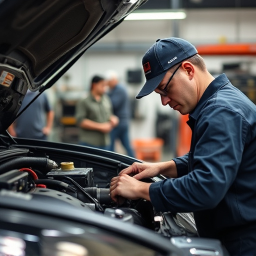 auto technician working