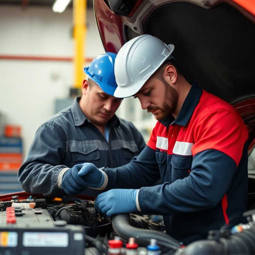 auto technician working