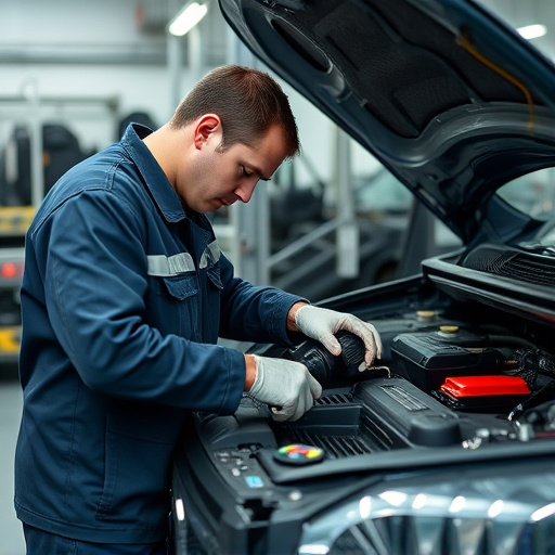 auto technician working