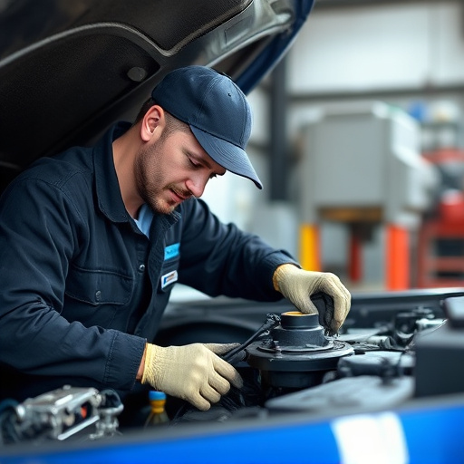 auto technician working