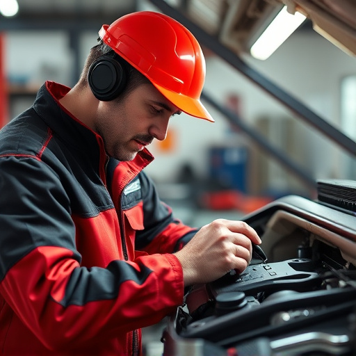 auto technician working