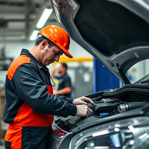 auto technician working