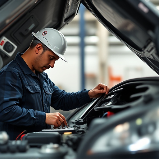 auto technician working