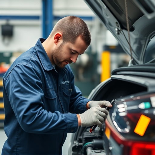 auto technician working