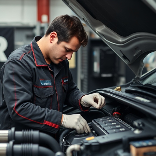 auto technician working