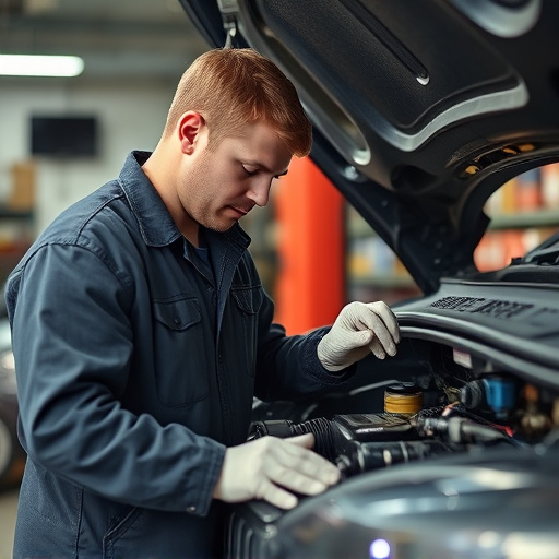 auto technician working