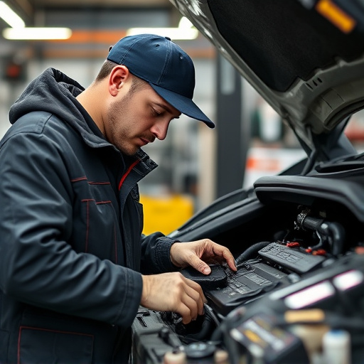 auto technician working