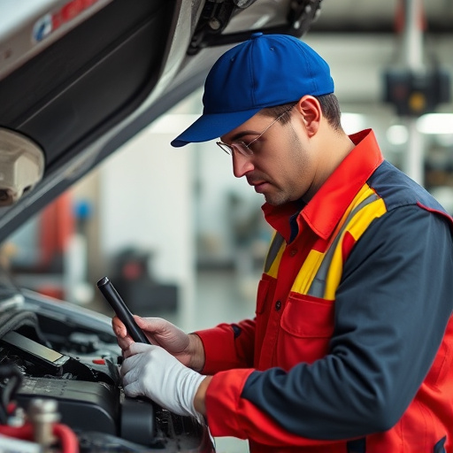 auto technician working