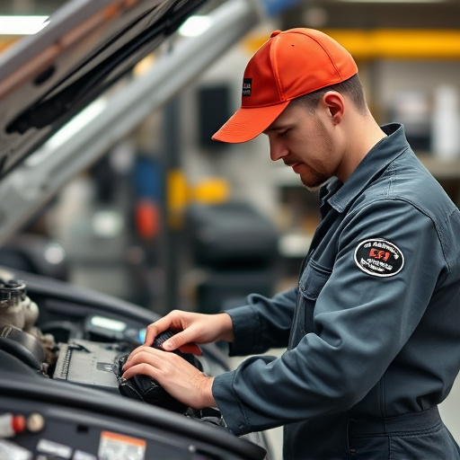 auto technician working