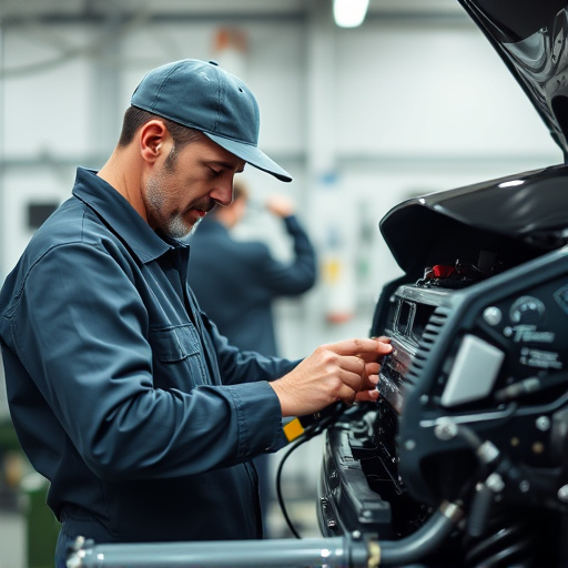auto technician working