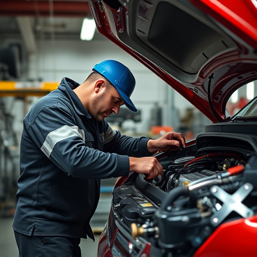 auto technician working