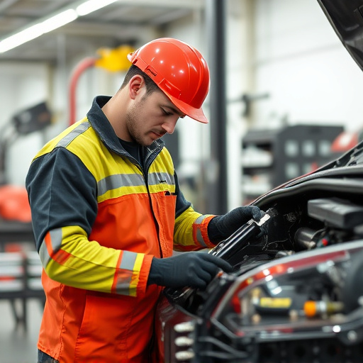 auto technician working