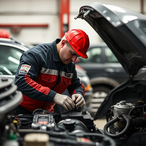 auto technician working