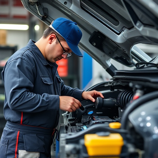 auto technician working