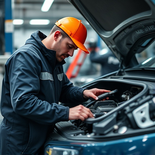 auto technician working