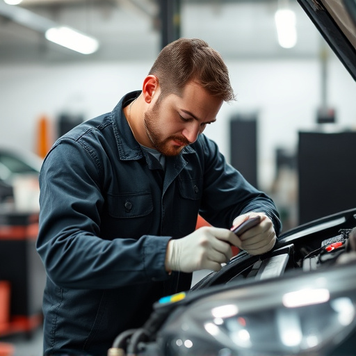 auto technician working