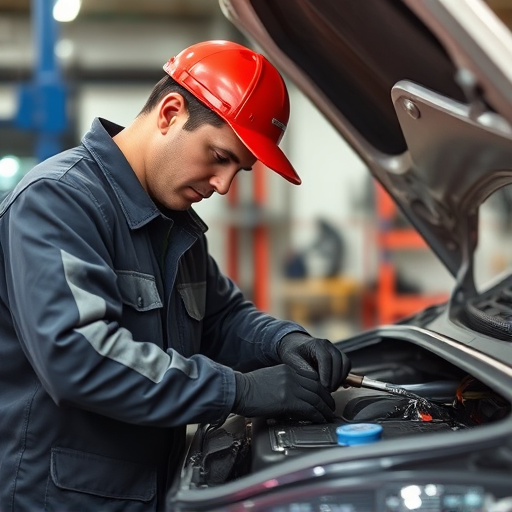 auto technician working