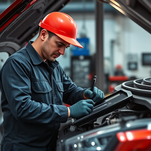 auto technician working