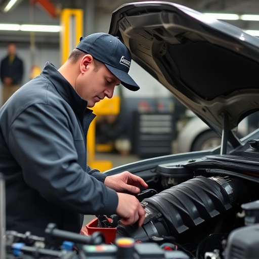 auto technician working