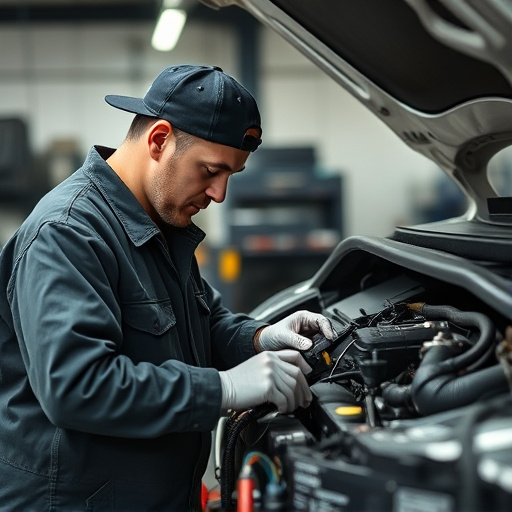 auto technician working