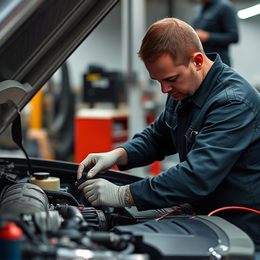 auto technician working