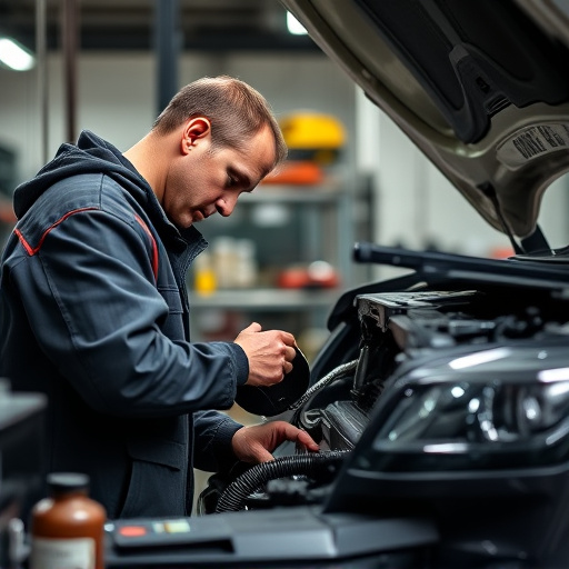 auto technician working