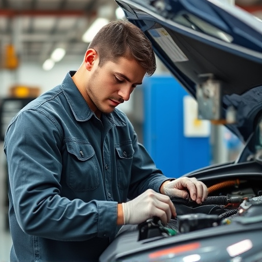 auto technician working