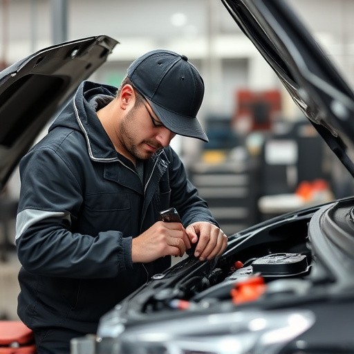 auto technician working