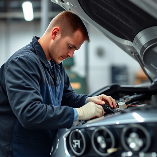 auto technician working